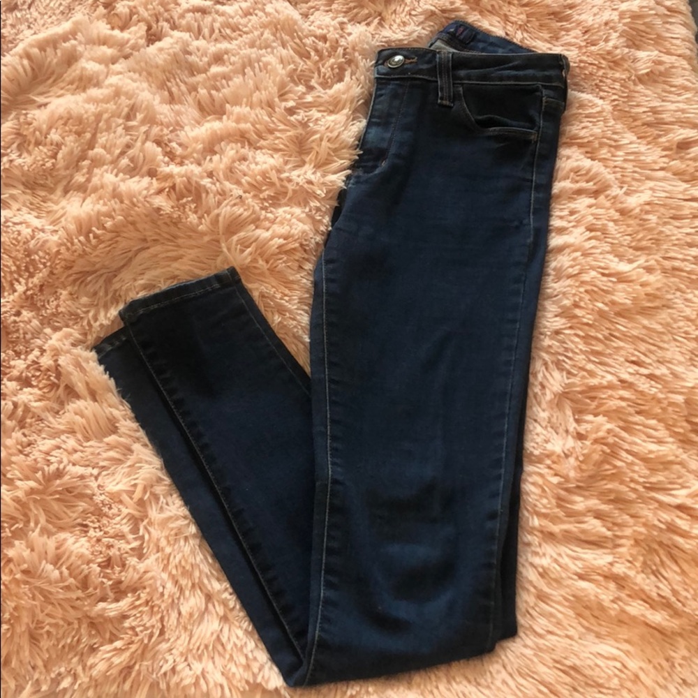 Deep blue skinny jeans